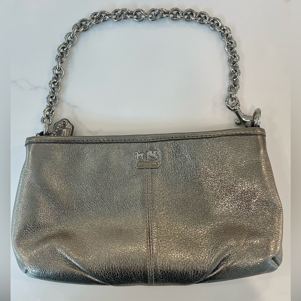 Silver Coach mini bag